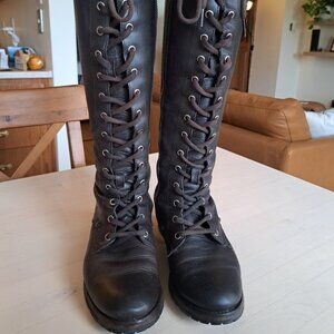 Frye Melissa Tall Lace Up Riding Boots
